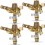 Ferraycle 4 Pieces 1/2 Inch Brass Impact Sprinkler Head With Nozzles Gold New. Price: $58.99.