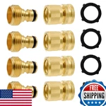 Hourleey Garden Hose Quick Connectors, Solid Brass 3/4" Ght Thread 4-PIECE Set New. Price: $30.76.