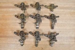 Untested (8) Vtg Rain Bird #25 Brass Impact Sprinkler Heads + Bonus Sears Used. Price: $75.00.