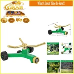Metal 3-ARM Rotary Sprinkler With Wheel Base 360 Coverage For Lawn Garden New. Price: $43.96.