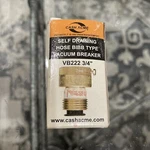 Cash Acme VB-222 Self Draining Vacuum Breaker Back Flow Preventer 3/4" Hose New. Price: $22.80.