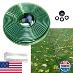 Secbulk 50FT Flat Sprinkler & Soaker Hose Heavy Duty, No-kink, Stakes Incl. New. Price: $44.50.