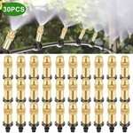 30PCS Mist Spray Nozzle Set Brass Adjustable Drip Irrigation Lawn Cooling Garden New. Price: $6.08.