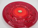 Lg Wright Moon & Star Ruby Red Glass 8 Plate Dessert Vintage #204 Used. Price: $45.00.