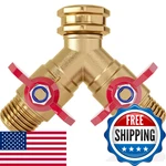 Dbr Tech Garden Hose Splitter 2 Way Full Flow & Heavy Duty Leak-proof Brass New. Price: $37.01.
