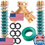 Oraevy Brass 2 Way Hose Splitter 3/4" Garden Connector With Extension Adapters New. Price: $39.82.