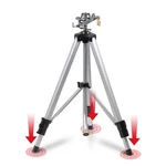 Yamatic Impact Sprinkler On Adjustable Tripod Base, 360 Degree Large Area New. Price: $86.22.