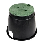 10 In. Round Valve And Cover, Black Box, Green Icv Reinforcing Ribs New. Price: $23.00.