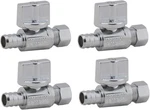 Ld VALVE-1/4 Turn 3/8-IN Od 1/2-IN Pex Str, Brass With Chrome Plated New. Price: $28.72.