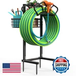 Qatsrin Upgraded Garden Hose Holder With Large Basket, Heavy Duty Water New. Price: $51.22.