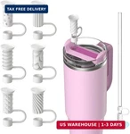 6 Pcs Straw Cover Caps With Suction Base, 0.4IN/10MM Toppers For Stanley New. Price: $14.98.