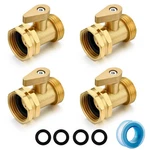 Siguranta Heavy Duty Brass Garden Hose Shut Off Valve, 0.75 Inches, 4 Set New. Price: $30.99.