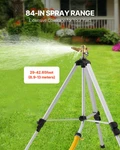 Impact Sprinkler On Tripod Base, Adjustable Heights For Yard Gray New. Price: $54.42.