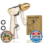 Vneirshah Garden Hose Nozzle Spray,all Metal Heavy-duty Hand-held High-pressure New. Price: $39.81.