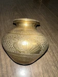 Vintage Original Old Brass Hand Engraved Hindu Religious Holy Water Pot (wh) Used. Price: $45.00.