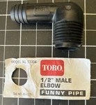 Toro 53304 Funny Pipe 1/2-INCH Elbow For Sprinkler Five Pack New. Price: $10.00.