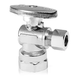 Efield 1/4 Turn 1/2" Fip X 3/8" Od Compression Female Angle Stop Valve Chrome New. Price: $299.99.