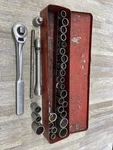 Vintage Usa Craftsman Tools Socket Wrench Set Mixed Brand 27 Souckets Used. Price: $89.99.