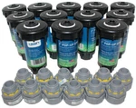 12 Orbit 2" Pop-up Sprinkler Heads Adjustible 10-15' W/ 3/8" Adapters, 51483 New. Price: $14.99.