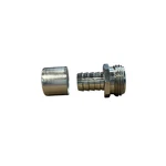One 5/8" Female Hose Fitting And Ferrule Nickle-plated Brass By Dramm New. Price: $12.99.