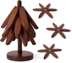 Wooden Trivets For Hot Dishes, Tree Shape Set, Best - 3 New. Price: $33.99.