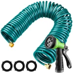 100 Ft 3/8'' Garden Hose Eva Recoil Self Coiling Expanding Wate... New. Price: $55.05.