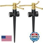 Fanhao 2 Pack Metal Lawn Sprinklers Spike Base Heavy Duty Automatic Rotary New. Price: $61.84.