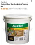 Rain Bird Drip Raised Garden Bed Kit Irrigation Repair Watering 4"X8' Hose Open. Price: $40.41.