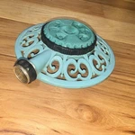 Vtg Aqua Cast Metal Garden Sprinkler Multi-pattern Lawn Waterer Retro Decor Used. Price: $14.95.