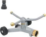 Styddi Metal Rotating Water Sprinkler For Lawn, Heavy Duty Silver New. Price: $34.99.