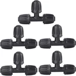 5 Pack 1/2" Drip Irrigation Fittings, Lock Barbed Tee Connectors, Inch New. Price: $16.43.