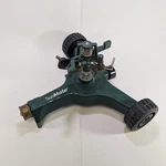 Sunmate Orbit Brass Metal 2 Wheel Lawn Sprinkler Used. Price: $12.49.