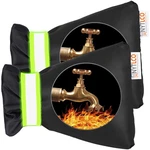 Outdoor Faucet Covers For WINTER,8.3" H X 6.7" BLACK-2PACK, New. Price: $14.76.