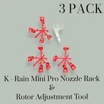 3 Pack K-rain Mini Pro Red Nozzle Rack Tree Rotor Adjustment Tool 1/2" New. Price: $19.97.