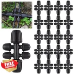 Kalolary 20PC Barbed Tee Connectors 5/16"-1/4" Drip Irrigation Black New. Price: $27.99.