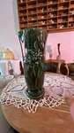 18: Van Briggle Columbine Green Vase. Price: $30.00.