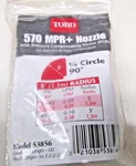 Toro 570 Mpr+ 1/4 Circle Spray Nozzle Model 53856 New. Price: $12.95.
