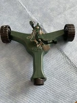 Lawn Sprinkler, Orbit 1/2-IN. Zinc Impact On Plastic Wheel Base, Part #: 58148N Open. Price: $7.50.