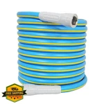 Hqmpc 30FT Blue Garden Hose 5/8" Water Heavy Duty Durable Solid Fittings New. Price: $44.99.