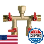 Hqmpc Heavy-duty Brass 4-WAY Garden Hose Splitter 3/4" Ght Red Handle New. Price: $81.77.