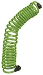 Orbit 3/8 In. Dia. X 25 Ft. Green Coil Hose With 8-PATTERN Nozzle New. Price: $32.83.