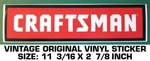 Craftsman Tools - Vintage Original Vinyl Decal Sticker Automotive Racing Used. Price: $7.95.