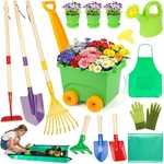 Kids Gardening Set, Outdoor Toys With Wheelbarrow And Tools, Toddler New. Price: $41.99.