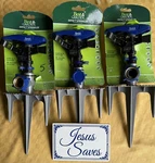 3- Poly Head On Metal Spike 5800 Sq. Ft 86' Lawn Impulse Sprinkler Sku 713740 New. Price: $40.00.