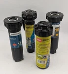 Toro Lawn Sprinkler Pop Up 5" Spray Heads Orbit 15' Pattern Misc Lot Of 4 Open. Price: $29.00.