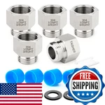 Taisher 5PCS 304 Stainless Steel Garden Hose Adapter, 3/4" Ght Male X 1/2" Npt F New. Price: $35.67.