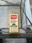Toro 570 Fixed Spray Nozzle Model #53144 (1/2 Circle) 8' Series New. Price: $6.99.