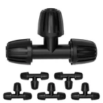 6 Pack 1/2 Inch Drip Irrigation Tee Connectors, Barbed Lock Fittings For ... New. Price: $24.29.