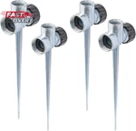 Hourleey 4 Pack 1/2 Inch Zinc Alloy Lawn Sprinkler Spike Base, Water Flow Thru New. Price: $21.37.