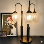 Vintage 1970'S Hollywood Regency 3-ARM Waterfall Lamp Frosted Glass Shades 31" Used. Price: $255.00.